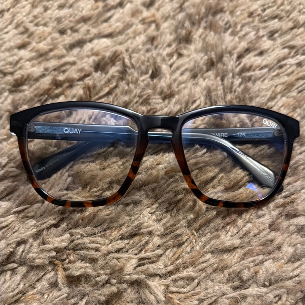 Quay Black and Tortoise Shell Blue Light Glasses